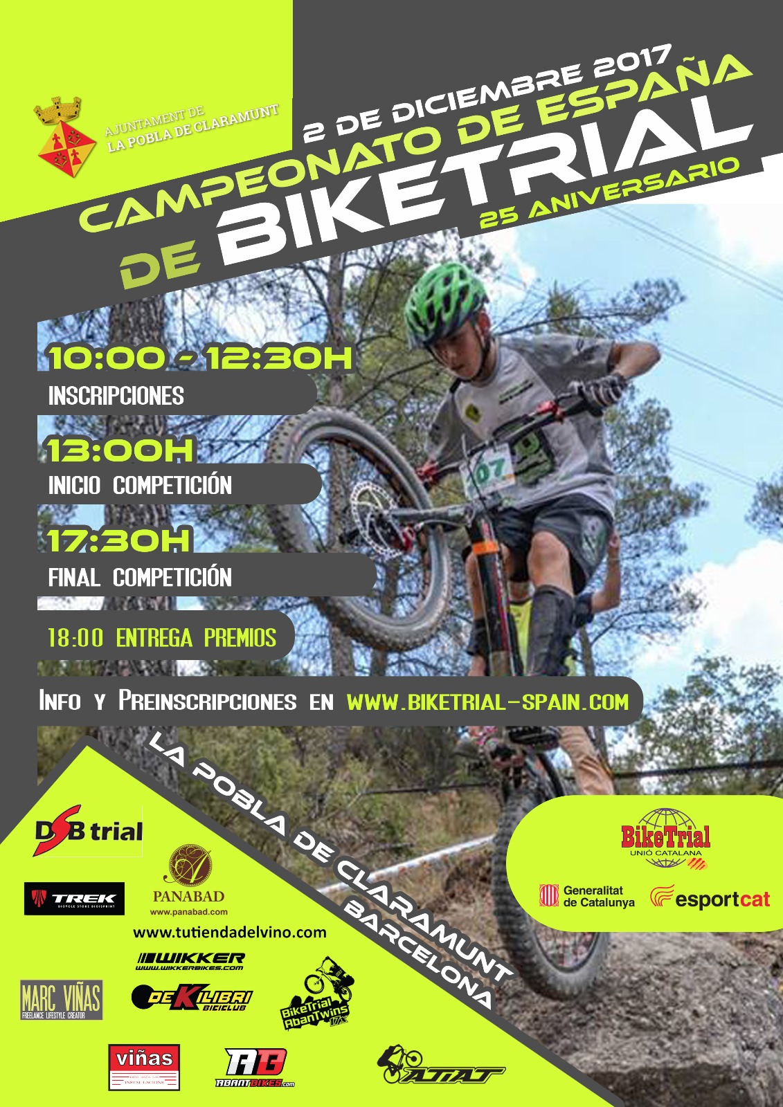 poster espanya pobla claramunt 4 biketrial 2017