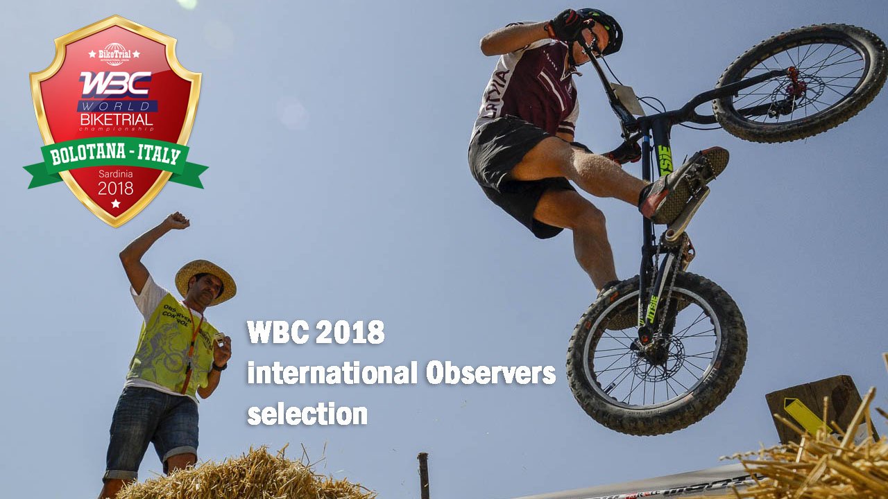 WBC 2018 BikeTrial Observer selection