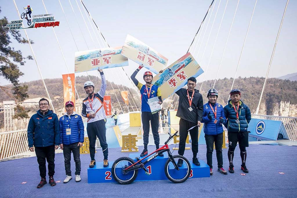 BikeTrial Zhangjiajie Grand Canyon 2020 podium