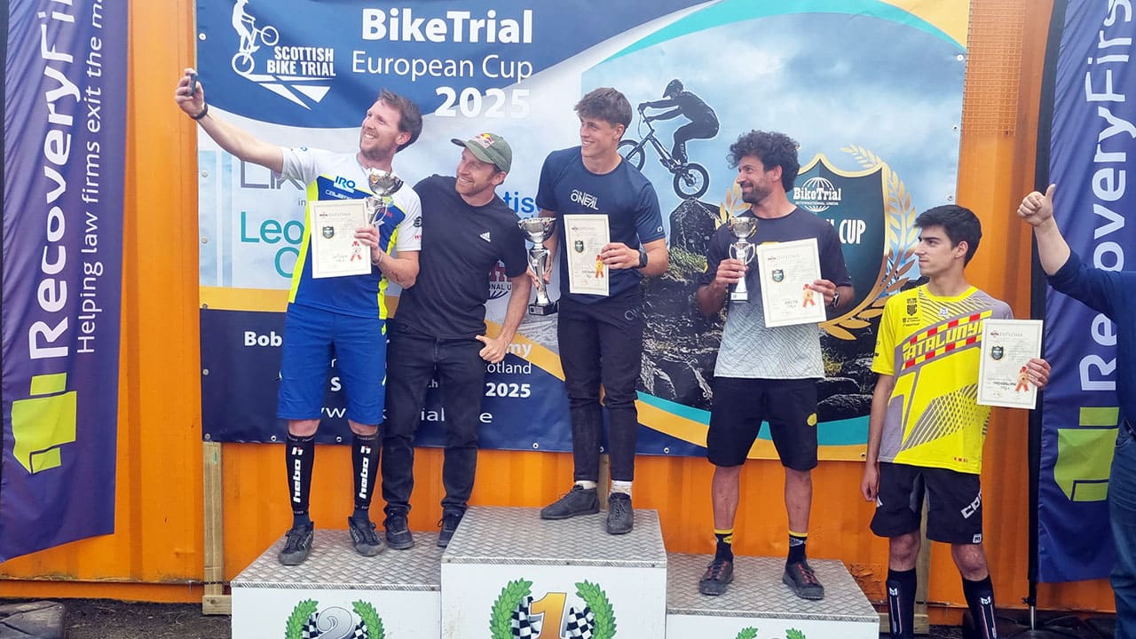 European BikeTrial Cup 2025 podium